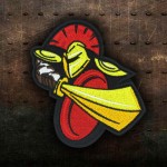 Troyan Warrior Emblem gestickt Aufbügeln / Klettverschluss
